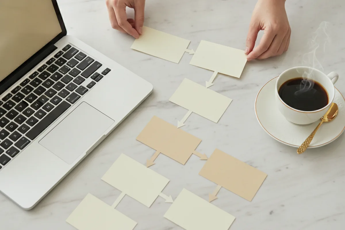 Mapping a business process before AI automation